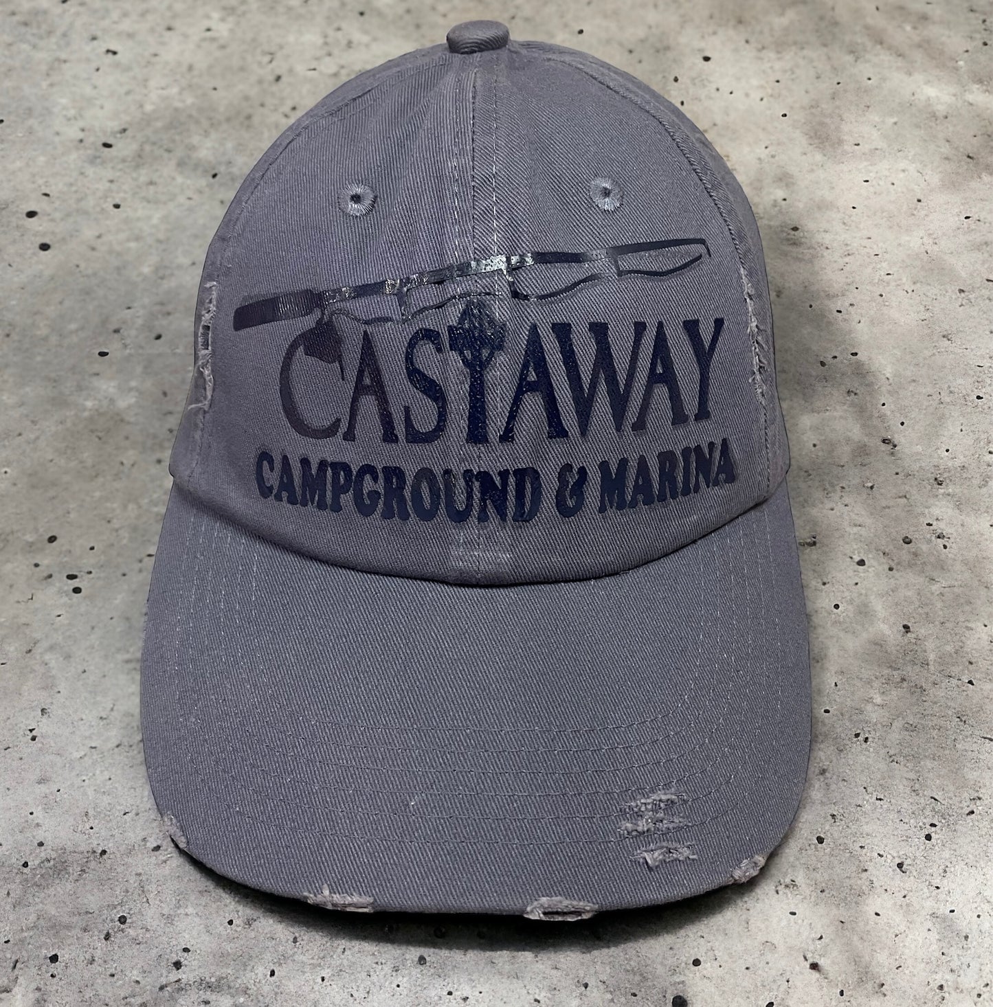 Castaway District Brand Distressed Hat